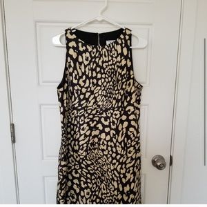 Milly Leopard Print Silk Dress
